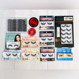 Lash whisps Lot of 12 Sets Kiss Magnetic Vicility Minx Mink Mega Cluster Mix